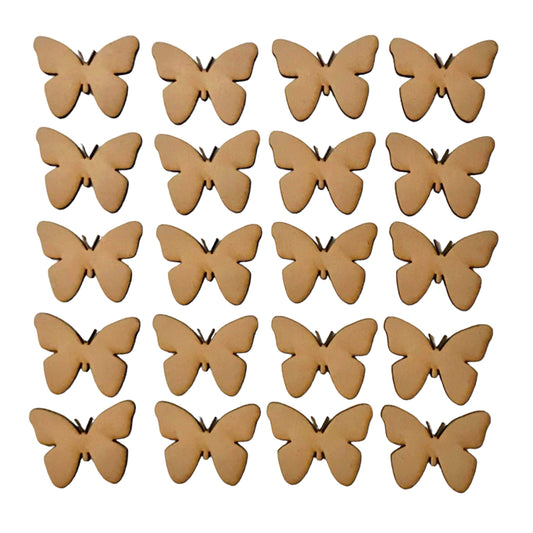 Butterfly Butterflies 5cm Set of 20 MDF Shape DIY Raw Cut Out Art Craft - The Renmy Store Homewares & Gifts 