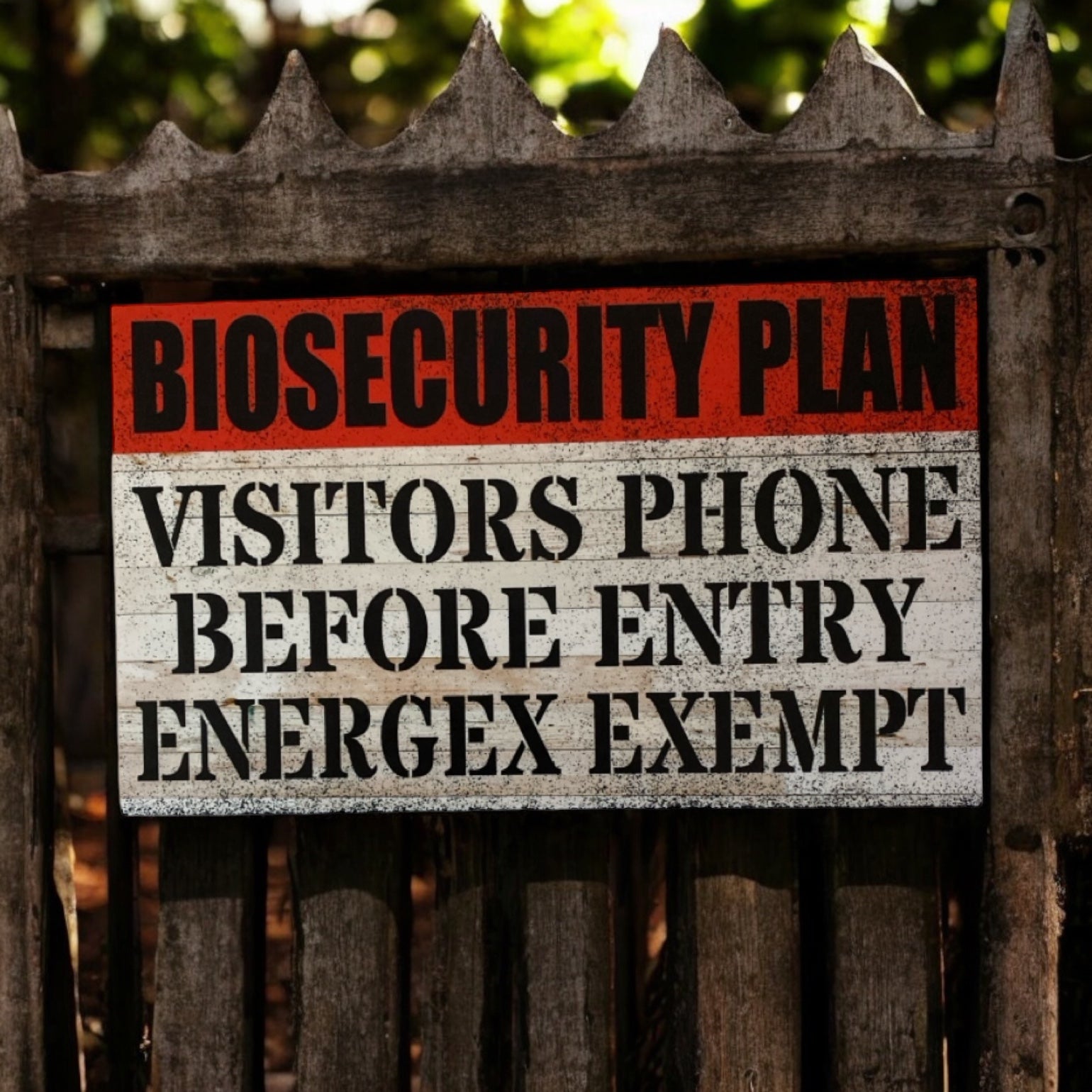 Biosecurity Plan Farm Property Sign - The Renmy Store Homewares & Gifts 