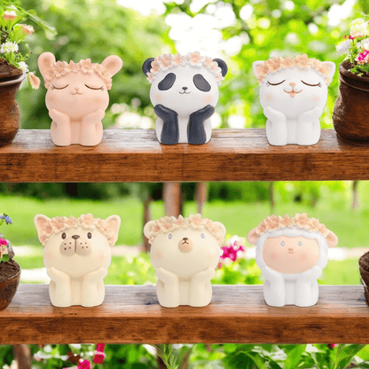 Garden Planter Pot Cat Dog Bear Lamb Panda Rabbit - The Renmy Store Homewares & Gifts 