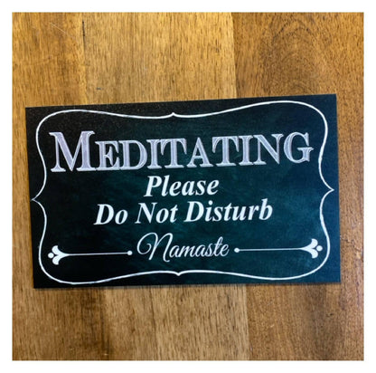 Meditating Meditation Do Not Disturb Sign - The Renmy Store Homewares & Gifts 