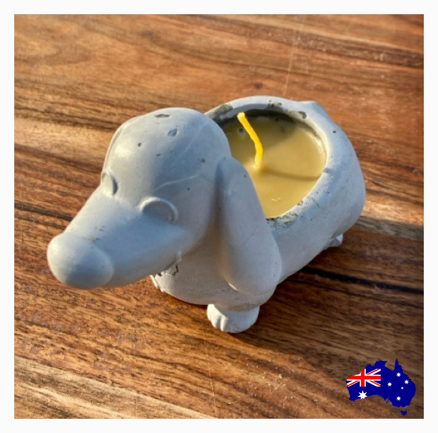 Pure Beeswax Dog Dachshund Candle Aussie Handmade