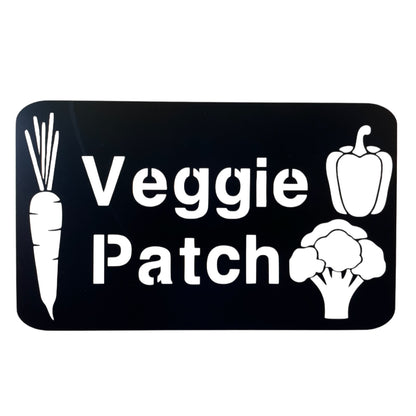 Custom Veggie Patch Personalised Sign - Rusty Metal - Aussie Made