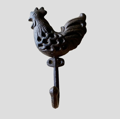 Rooster Chicken Hook Rustic Cast Iron - The Renmy Store Homewares & Gifts 