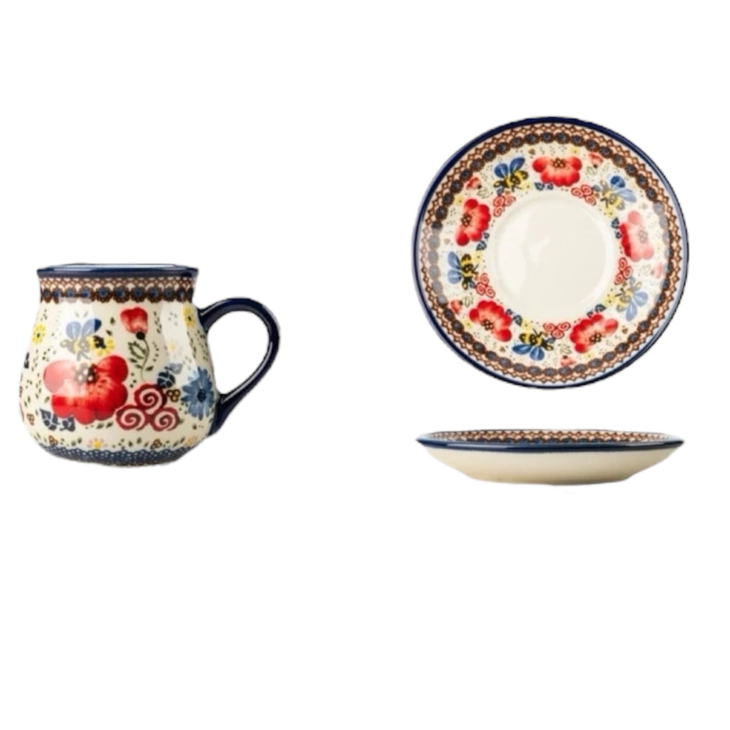 Cup Saucer Set Cottage Garden Floral