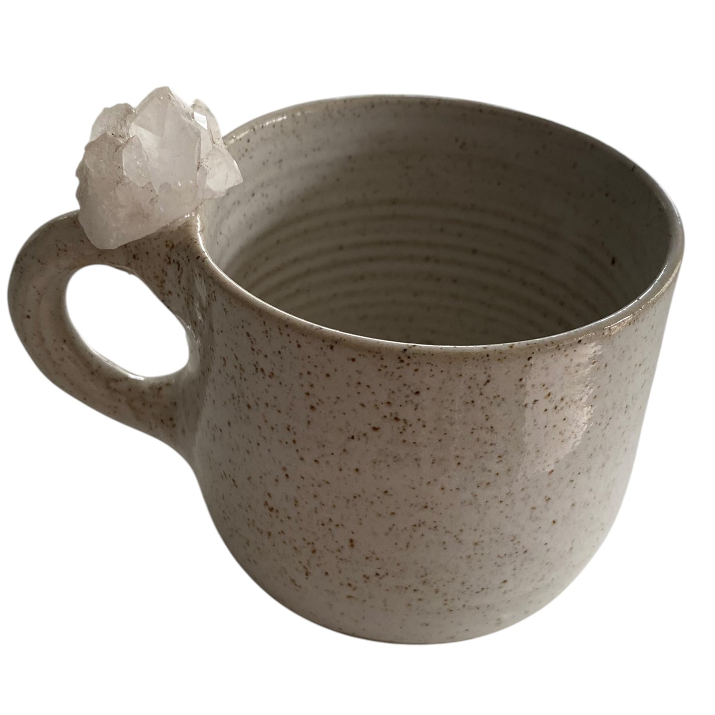 Handmade Clear Quartz Crystal Ceramic Mug | Australian Made | Wolf and Clay
