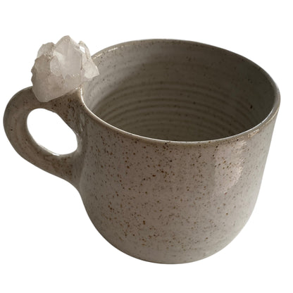 Handmade Clear Quartz Crystal Ceramic Mug | Australian Made | Wolf and Clay