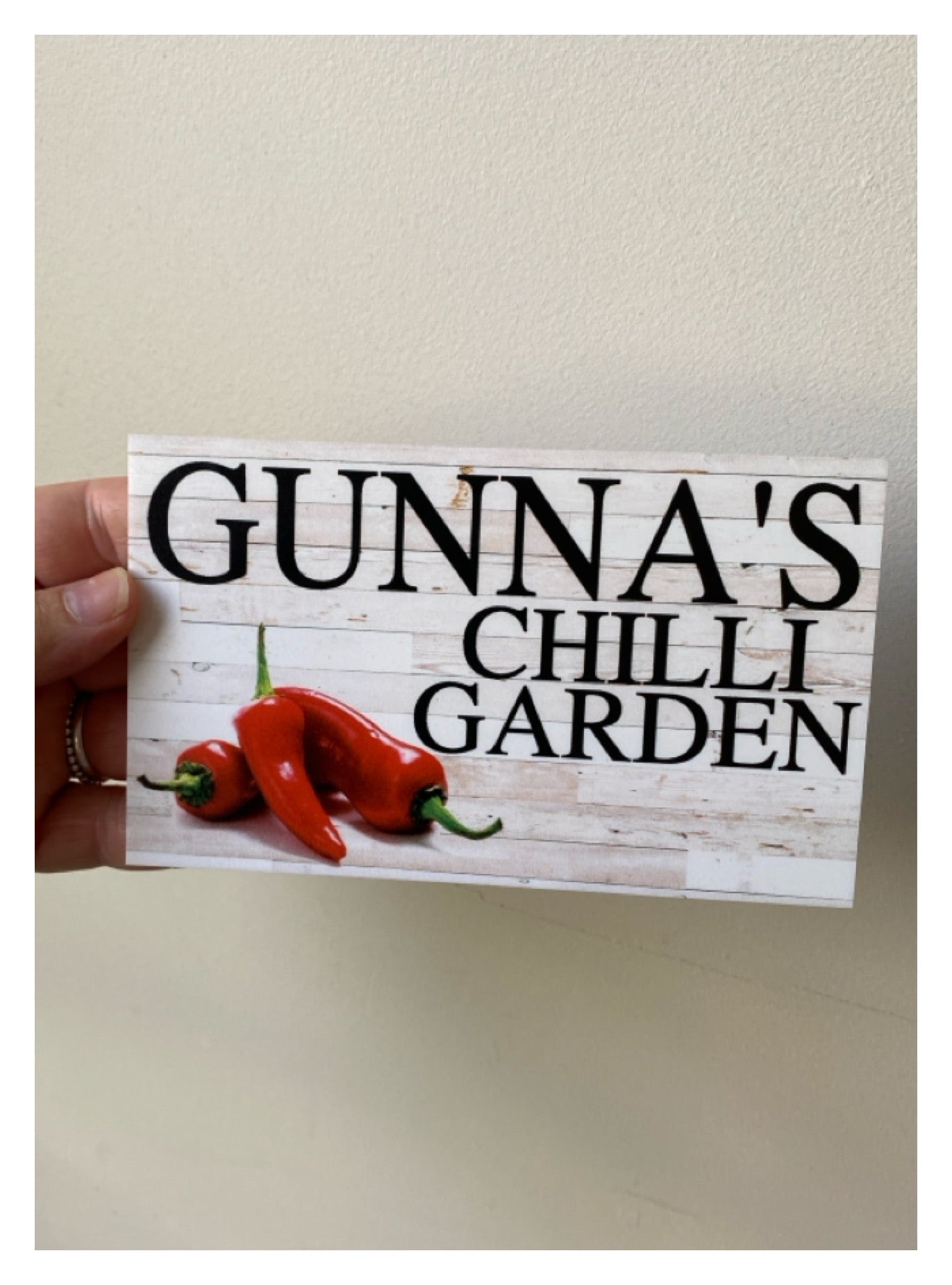 Chilli Garden Custom Custom Personalised Sign - The Renmy Store Homewares & Gifts 