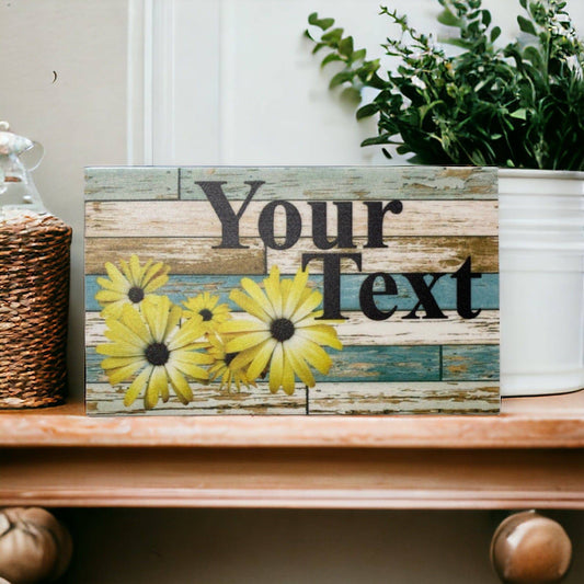 Daisy Yellow Custom Personalised Sign - The Renmy Store Homewares & Gifts 