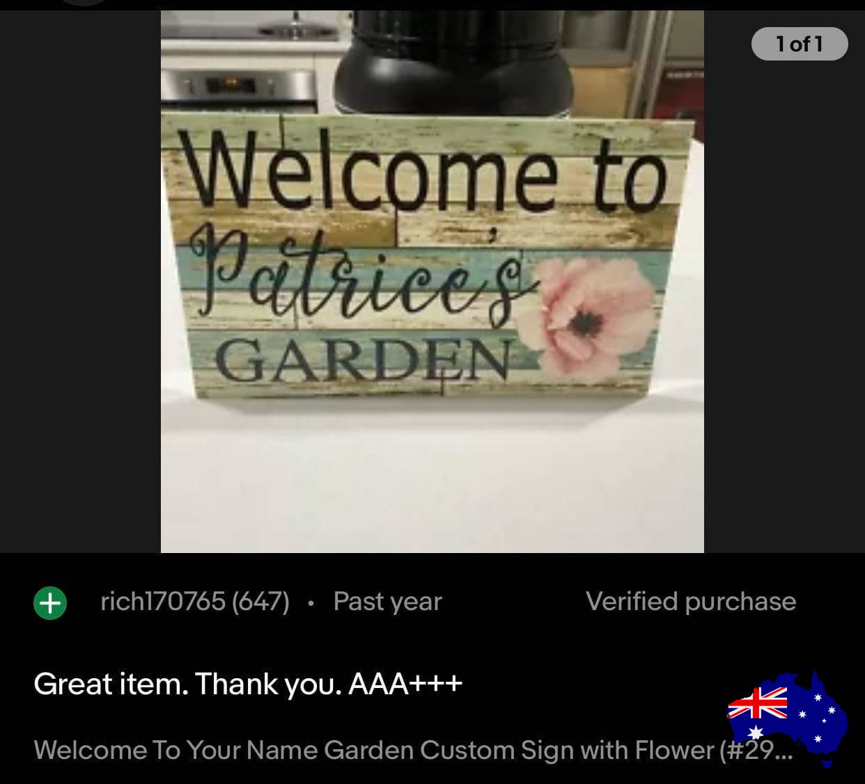 Welcome Garden Custom Personalised Sign Flower - The Renmy Store Homewares & Gifts 