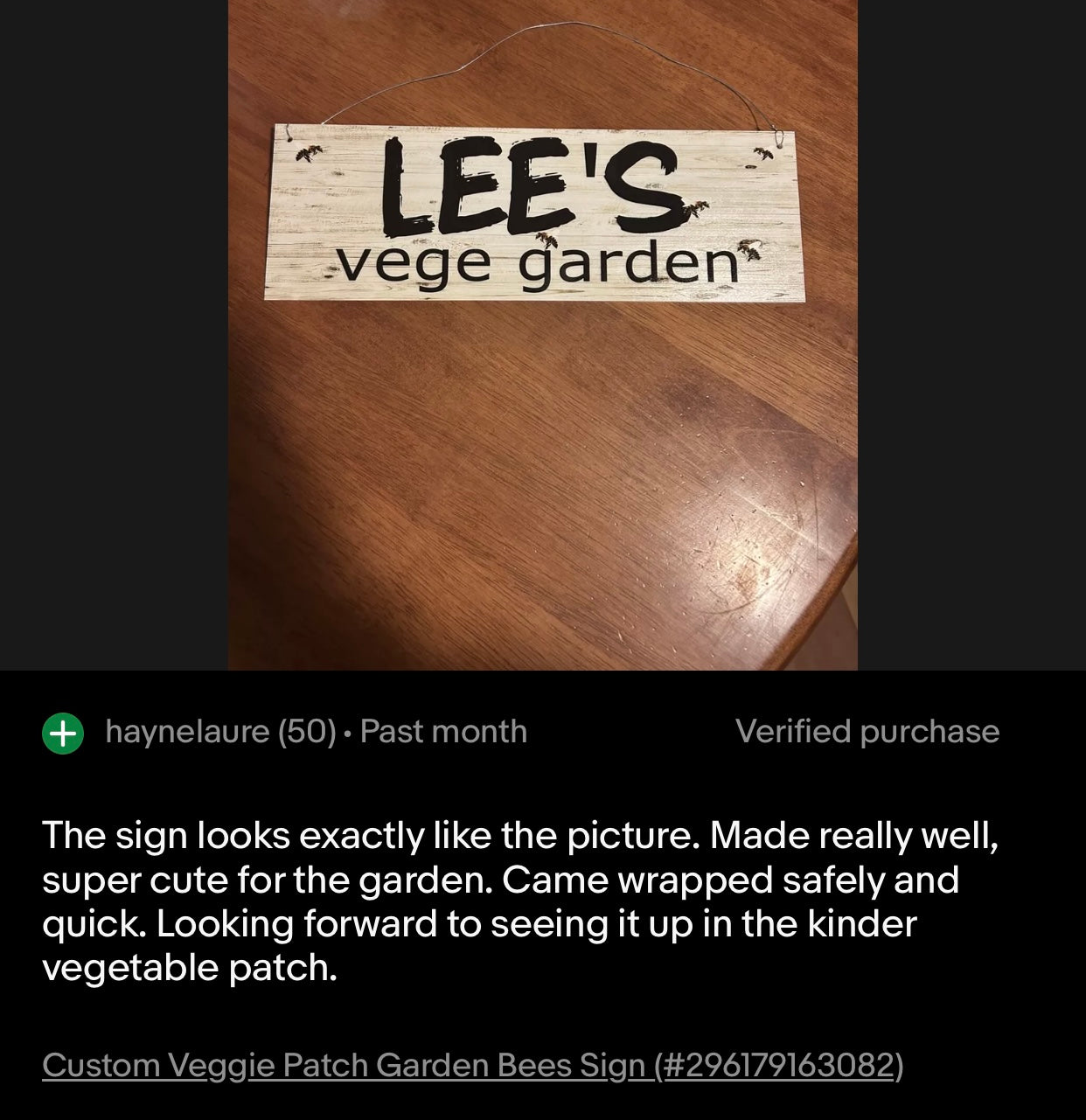 Custom Veggie Patch Garden Bees Sign