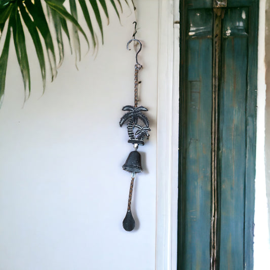Palm Tree Door Bell Cast Iron - The Renmy Store Homewares & Gifts 