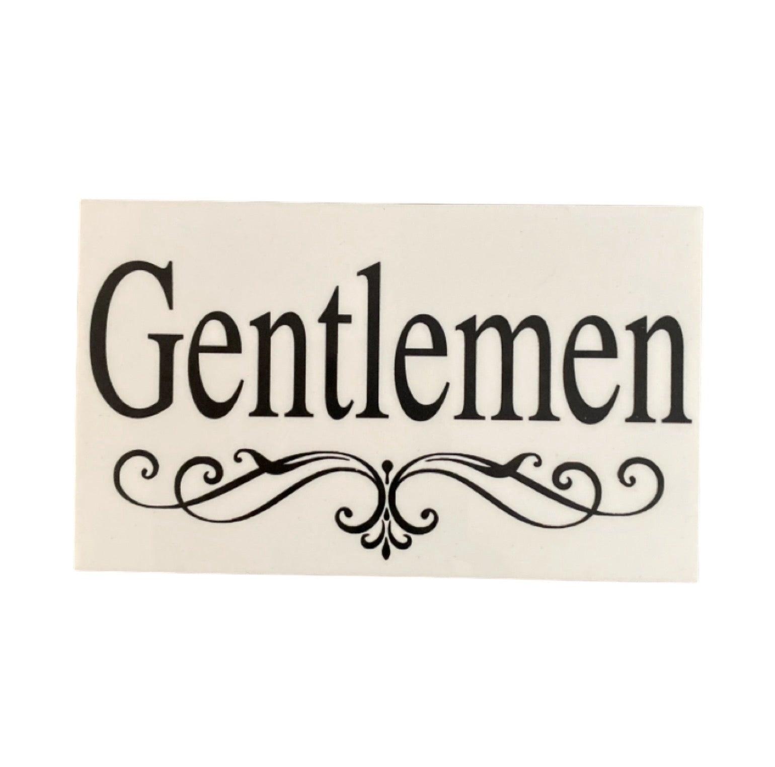 Toilet Door Women Gentlemen Vintage White Sign - The Renmy Store Homewares & Gifts 