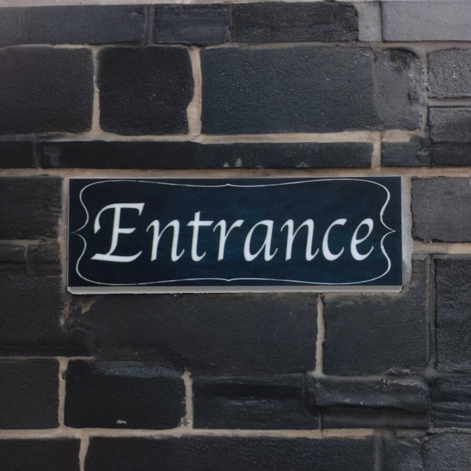 Entrance Vintage Black Sign - The Renmy Store Homewares & Gifts 