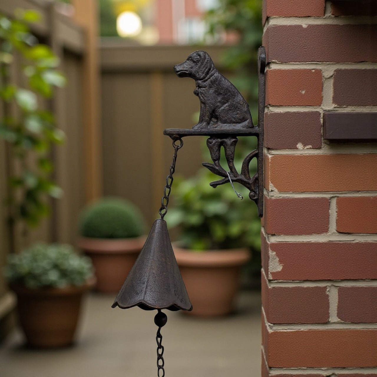 Doorbell Door Bell Dog Rustic Cast Iron