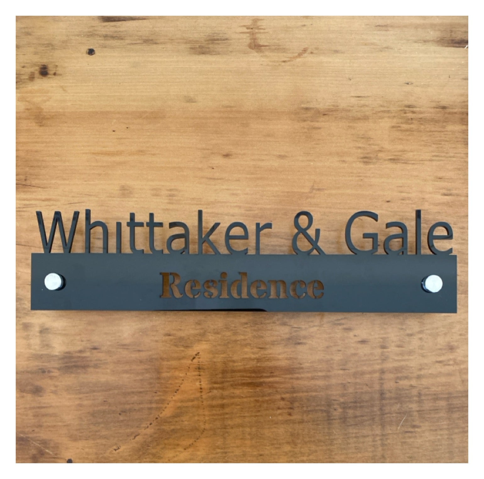 Personalised Residence Family Surname Black House Custom Sign - The Renmy Store Homewares & Gifts 