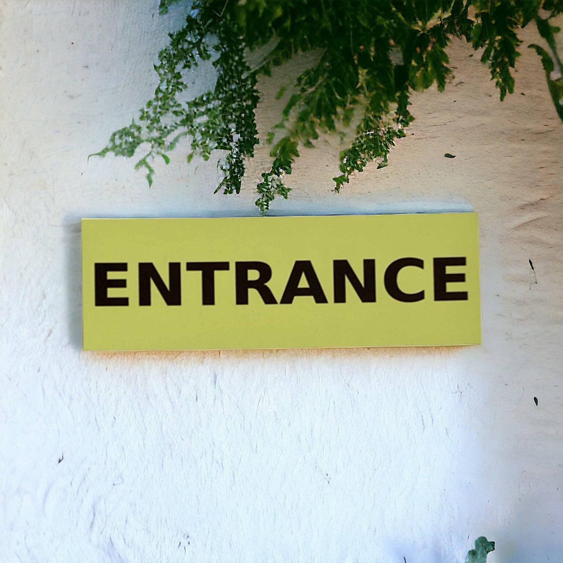 Entrance Yellow Sign - The Renmy Store Homewares & Gifts 