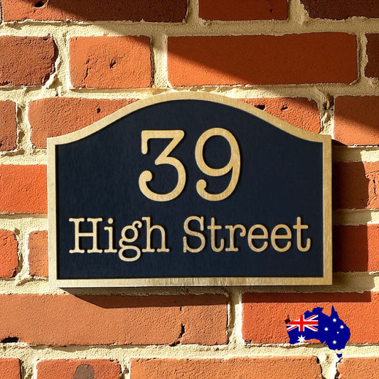 Street Address House Residence Timber Wood Custom Personalised Sign