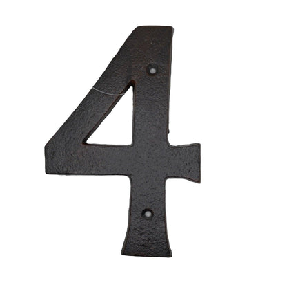 Number 4 Cast Iron Metal House Street Fence Wall Letterbox Large 16cm - The Renmy Store Homewares & Gifts 