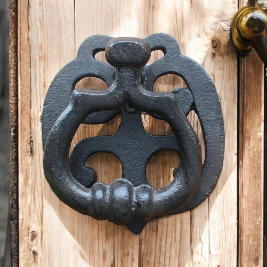 Door Knocker Vintage Scroll Rustic Cast Iron