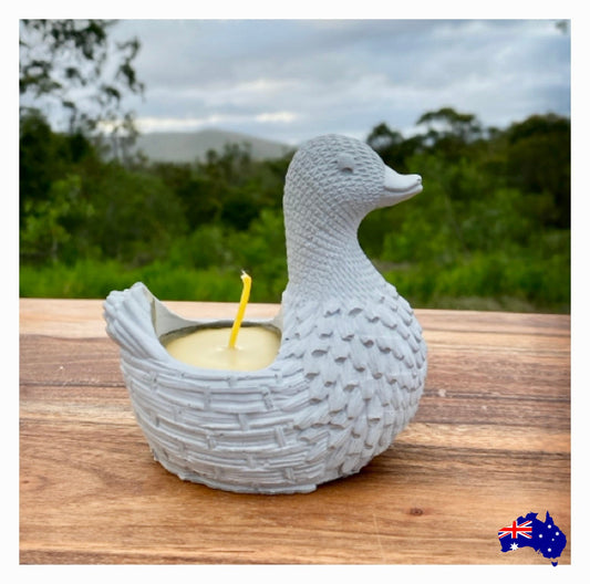 Pure Beeswax Duck Candle Aussie Handmade