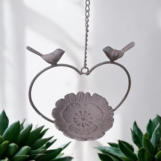 Bird Feeder Bath Rustic Cast Iron Garden Decoration Ornaments - The Renmy Store Homewares & Gifts 