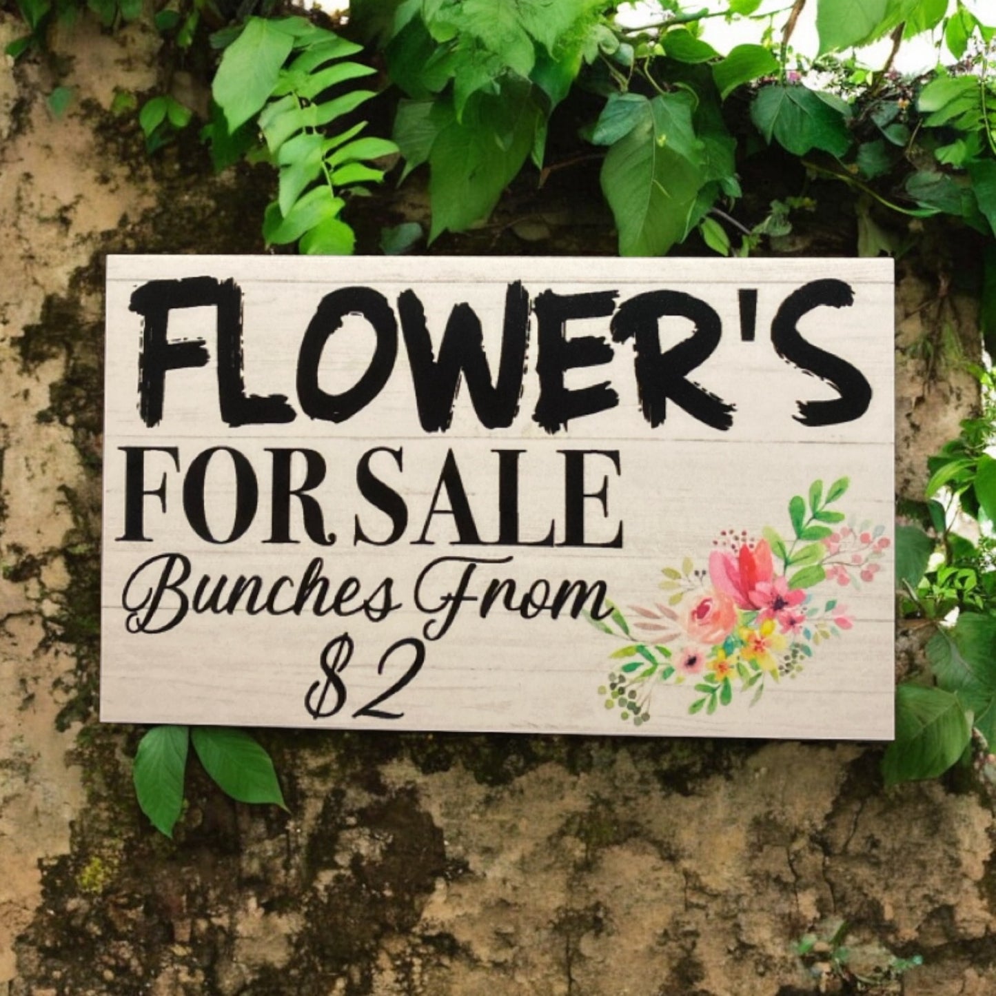 Flowers For Sale Farm Road Stall Custom Homesteading Sign - The Renmy Store Homewares & Gifts 