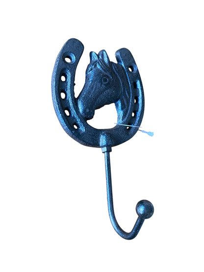 Horseshoe Horse Cast Iron Hook | Rustic Farmhouse Wall Hook Australia
