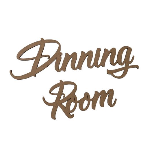 Dinning Room Door Word Sign MDF DIY Wooden