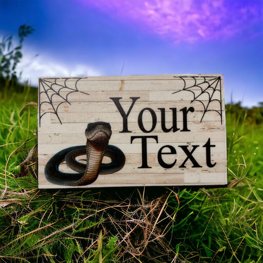 Snake Custom Personalised Sign - The Renmy Store Homewares & Gifts 