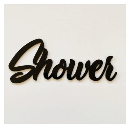 Shower Door Word Acrylic Wall Art Vintage - The Renmy Store Homewares & Gifts 