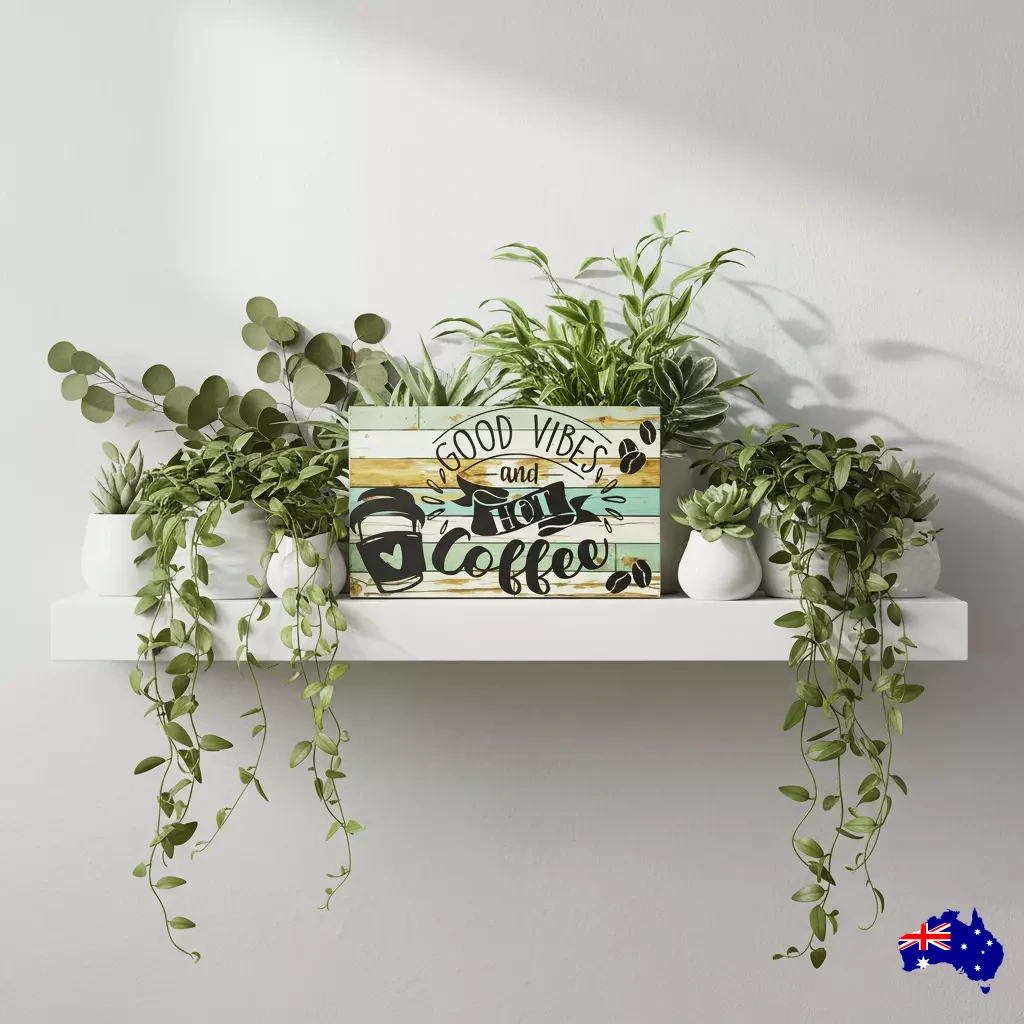 Good Vibes and Hot Coffee Sign | Aussie Made