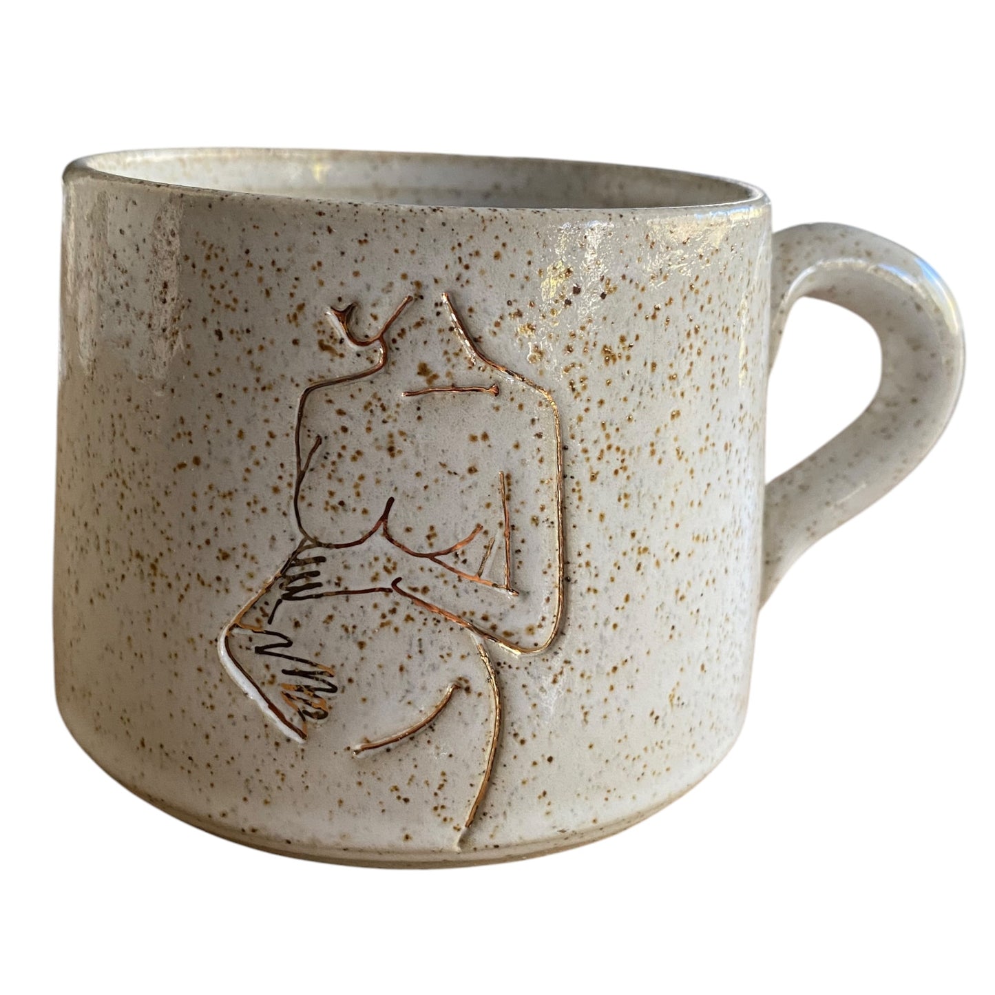 Handmade Pregnancy Line Art Ceramic Mug | Aussie Made Wolf and Clay | New Baby Gift