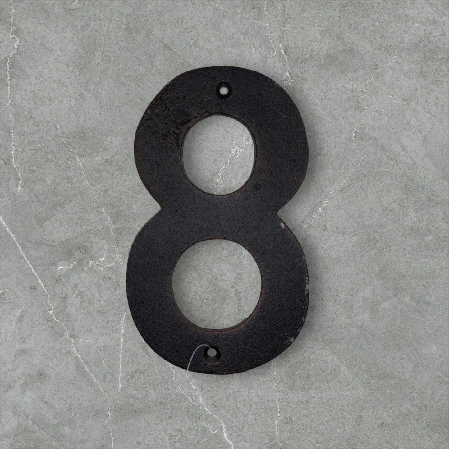 Number 8 Cast Iron Metal House Street Fence Wall Letterbox Large 16cm - The Renmy Store Homewares & Gifts 