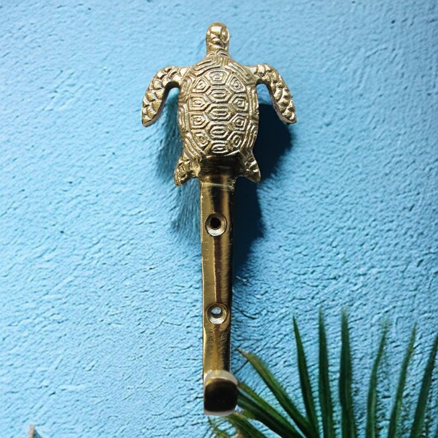Hook Turtle Coastal Brass