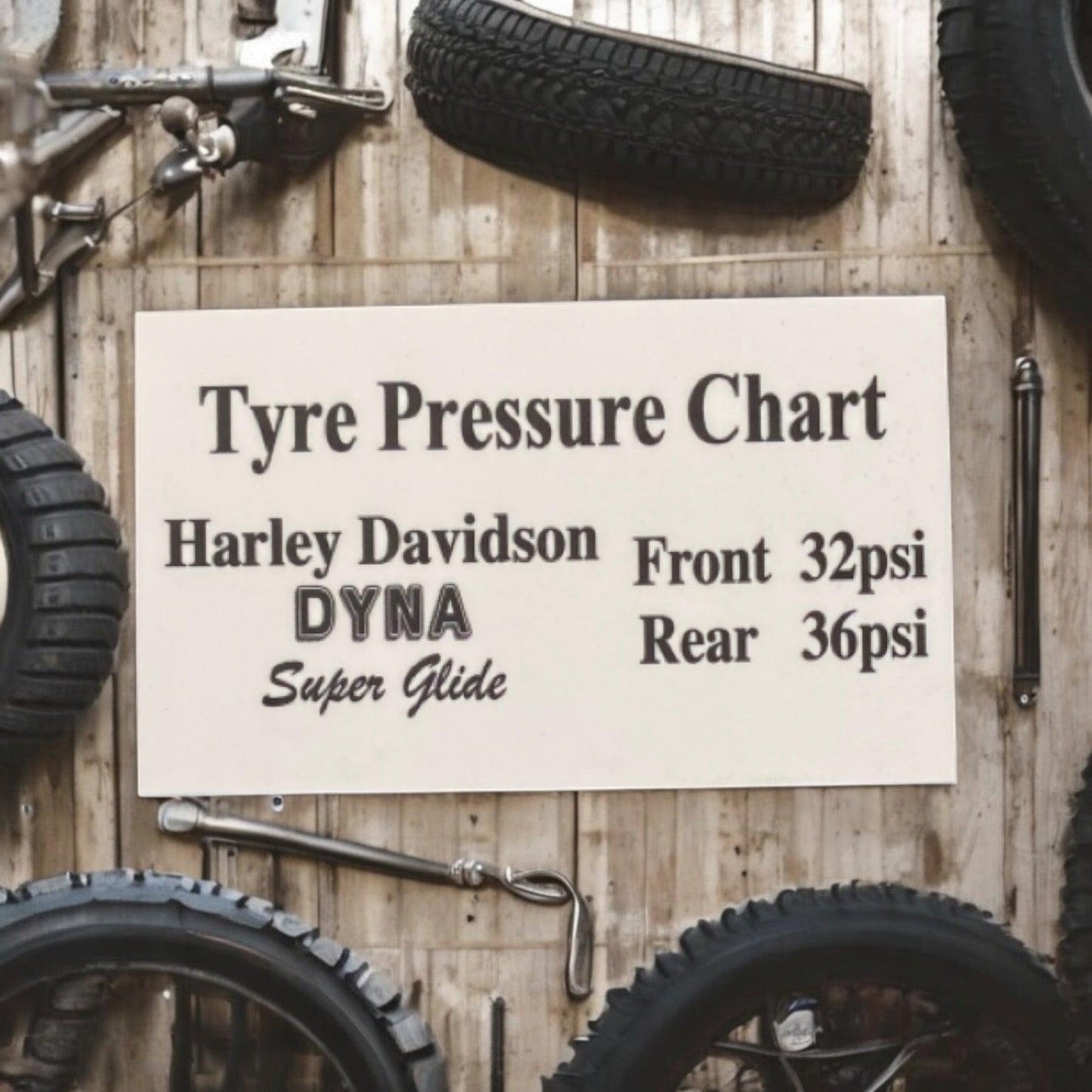 Tyre Pressure Shed Garage Personalised Sign - The Renmy Store Homewares & Gifts 