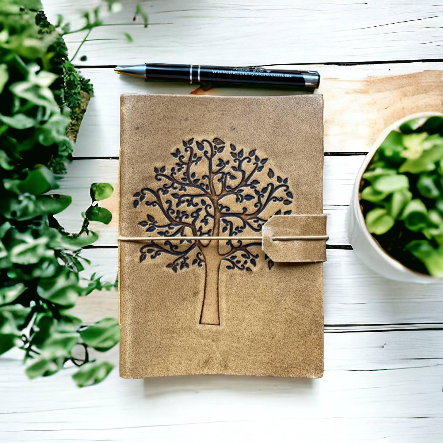 Journal Leather Diary Note Book Tree of Life - The Renmy Store Homewares & Gifts 