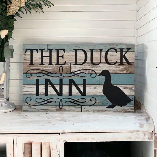 The Duck Inn Blue Sign - The Renmy Store Homewares & Gifts 