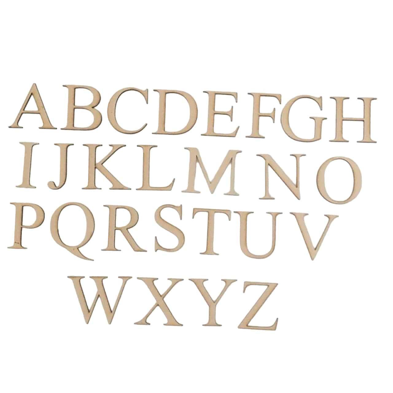 Letter Alphabet x 10 Letters MDF Laser Cut Personalised Custom - The Renmy Store Homewares & Gifts 