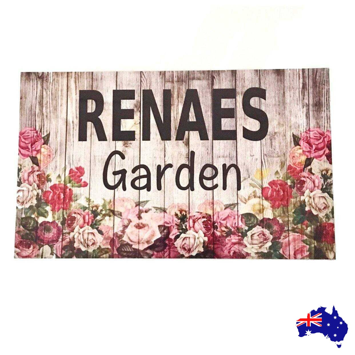 Floral Garden Rose Personalised Custom Sign - The Renmy Store Homewares & Gifts 