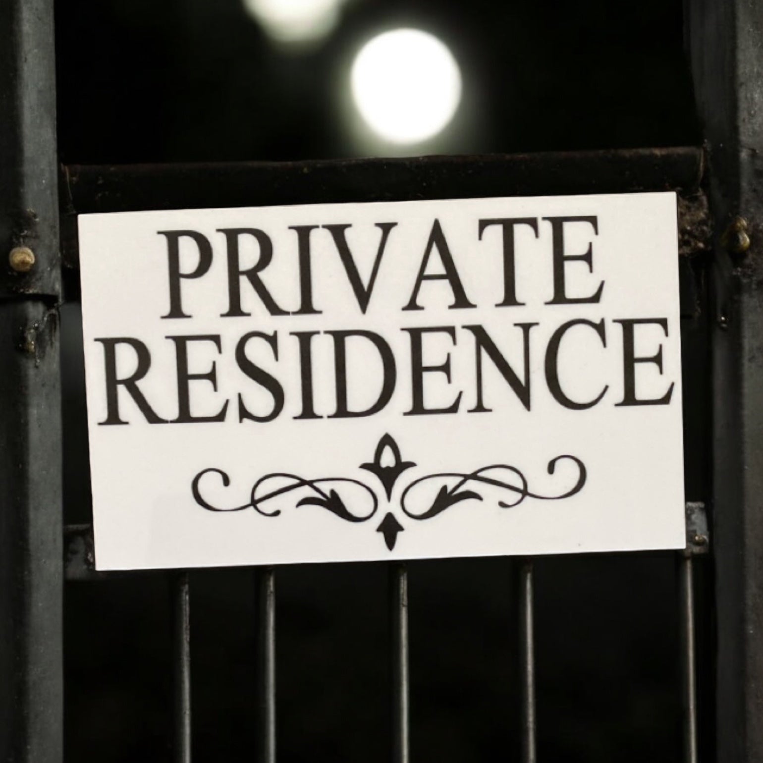 Private Residence Fence Gate Wall Vintage Sign - The Renmy Store Homewares & Gifts 