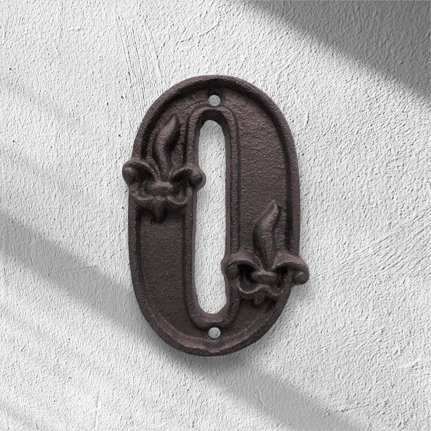 House Door Numbers French Provincial Fleur 1-10 Cast Iron