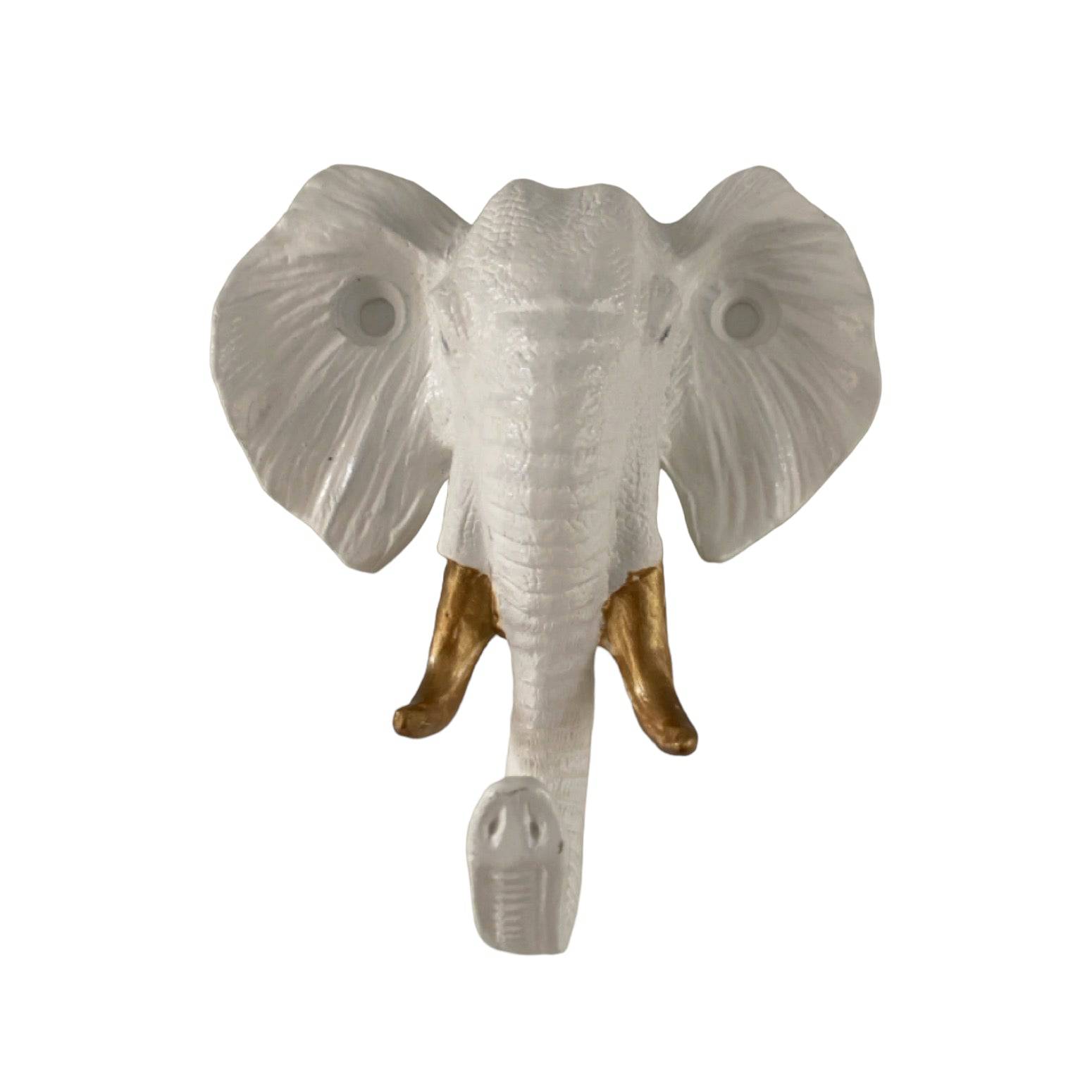 Elephant White Gold Hook - The Renmy Store Homewares & Gifts 