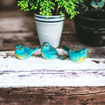 Bird Birds Blue Wren Set Of 3 - The Renmy Store Homewares & Gifts 