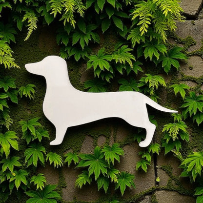 Dachshund Dog Decorative Outdoor Black White Wall Art Laser Cut