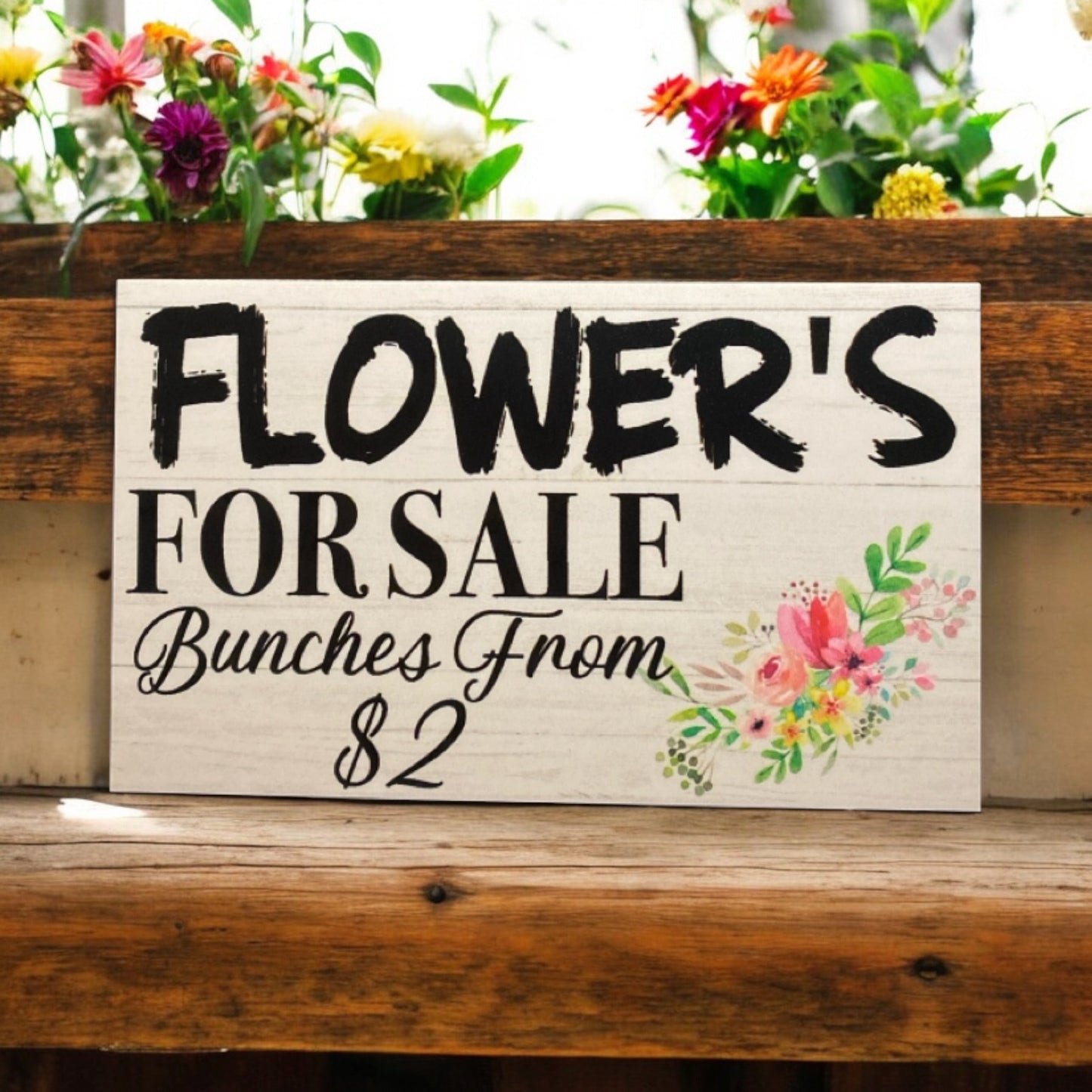 Flowers For Sale Farm Road Stall Custom Homesteading Sign - The Renmy Store Homewares & Gifts 