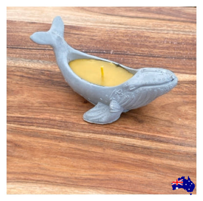 Pure Beeswax Whale Coastal Candle Aussie Handmade