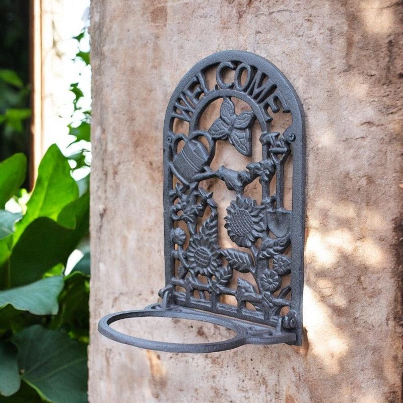 Planter Cast Iron Wall Hanging Welcome Decoration - The Renmy Store Homewares & Gifts 