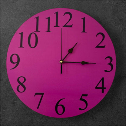 Clock Wall Pink Hot Chick Aussie Made - The Renmy Store Homewares & Gifts 