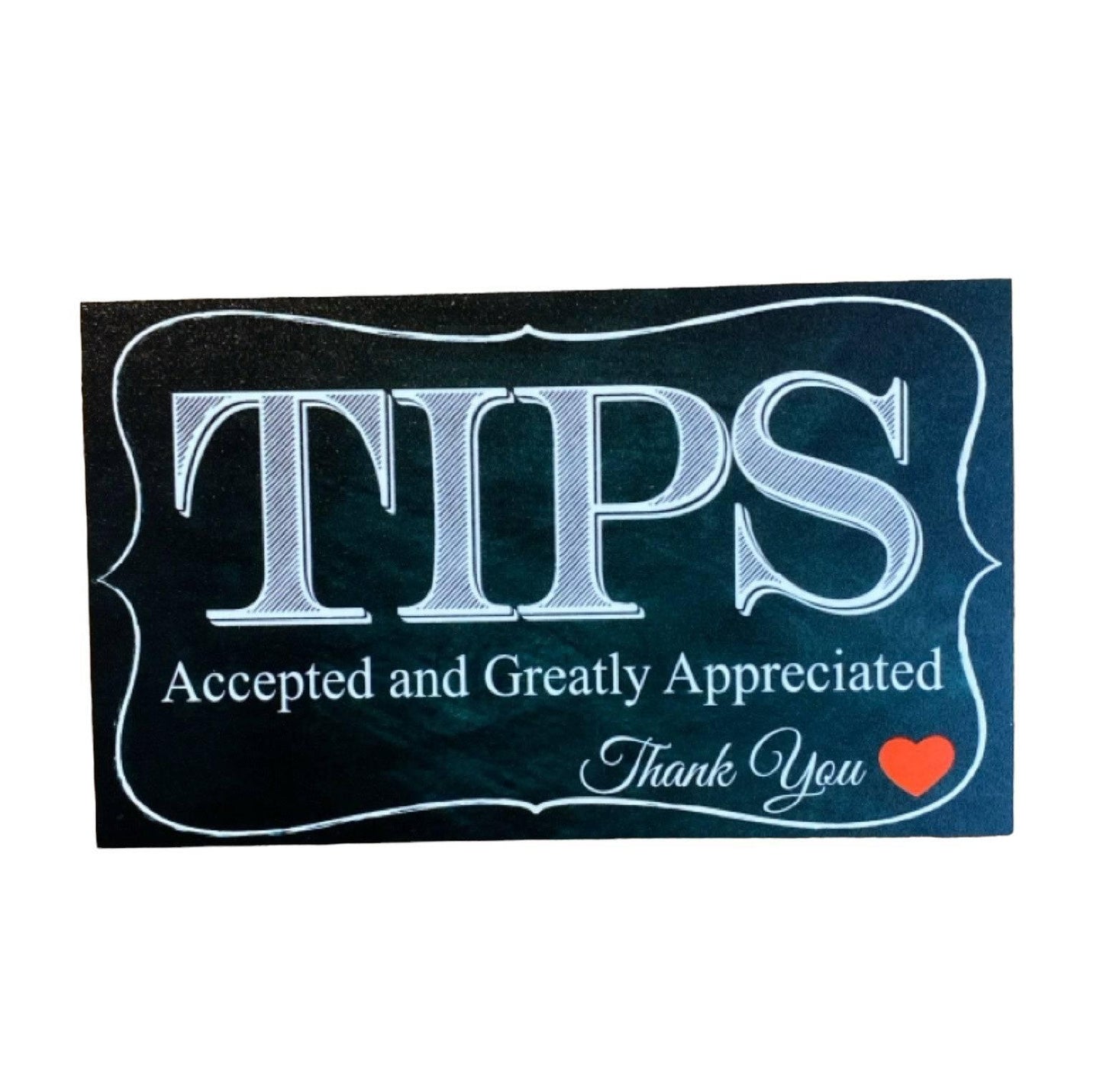 Tips Accepted Business Retail Sign - The Renmy Store Homewares & Gifts 