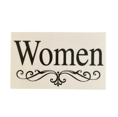 Toilet Door Women Gentlemen Vintage White Sign - The Renmy Store Homewares & Gifts 